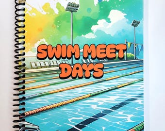 Diario de competición de natación / Libro de registro de competición de natación / Planificador de competición de natación / Regalo para el equipo de natación / Cuaderno de natación, 80 páginas, Diario de natación