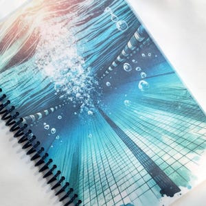Swim meet journal, swimmer planner, swimming diary, swim logbook, swim training tracker, swim gift, youth swimmer journal, competitive swim