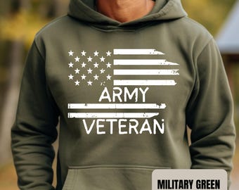 Army Veteran Hoodie, Proud Veteran Sweatshirt, Army Veteran Gifts, Veterans Day Shirt, Military Dad Gift, Gift for Grandpa