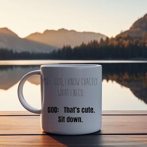 Me and God Mug, Funny Christian Mug, Gift for Christian Woman, Jesus Mug, Bible Study Mug, Christian Gift for Friend, Girlfriend Gift