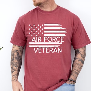 US Air Force Veteran Unisex Shirt, Comfort Colors Veteran Shirt, Military Gift for Him Gift for Dad Gift for Her Woman Veteran Grandpa Gift