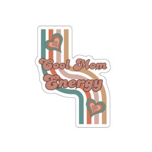 Retro Cool Mom Energy Sticker, Mom Stickers, Planner Stickers, Mother&#39;s Day Stickers, Water Bottle Stickers, Car Stickers