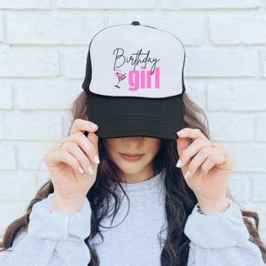 Birthday Girl Trucker Hat, Cute Hot Pink Birthday Trucker Hat for Birthday Celebrations Gift for Birthday Gift for Friend, Gift for Her