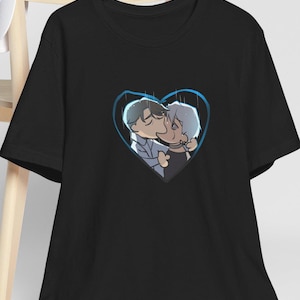 IvanTill Alien Stage Chibi Making Out Funny Kiss Redraw Meme Unisex Jersey Tee Ivan Till Cute Anime ALNST Fanmade Couples&#39; Love Heart Tee