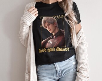 Sylus Funny Hot Girl Dinner Meme Love and Deepspace Retro Streetwear Jersey Short Sleeve T-Shirt Unisex Tee LADS Theme Otome Game Merch