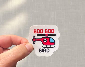 Boo Boo Bird Sticker OR Magnet | Flight Nurse Sticker | Flight Medic Sticker | EMS Sticker | Nurse | Paramedic Sticker | Helicopter