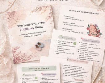 Guida alla gravidanza per mamme alla prima esperienza / Planner settimanale (download digitale)