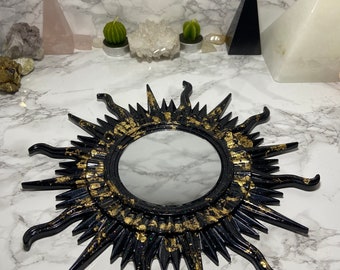 Black & Gold Sun Mirror