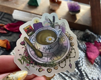 Magic Tea Matte Silver/Holo Sticker