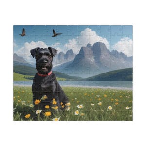Puzzle, ritratto di Schnauzer nano AI, 110 252 520 1014 pezzi, divertente attività per famiglie, regalo per amanti dei cani, sfida mentale, rilassamento