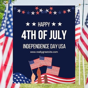 Happy 4th of July Card | Independence Day Card | Memorial day | Happy 4th of July Greeting Card | Printable Independence Day Greeting Card