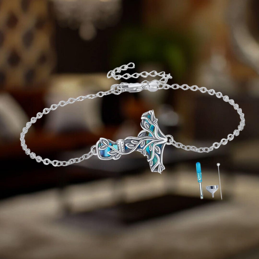 Tree Of Life Urn Necklace For Ashes - Infinity Abalone Shell 925 Sterling Silver Cremation Jewelry