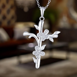 Cross Necklace For Women Butterfly Cross Necklace Christian Jewelry or Women