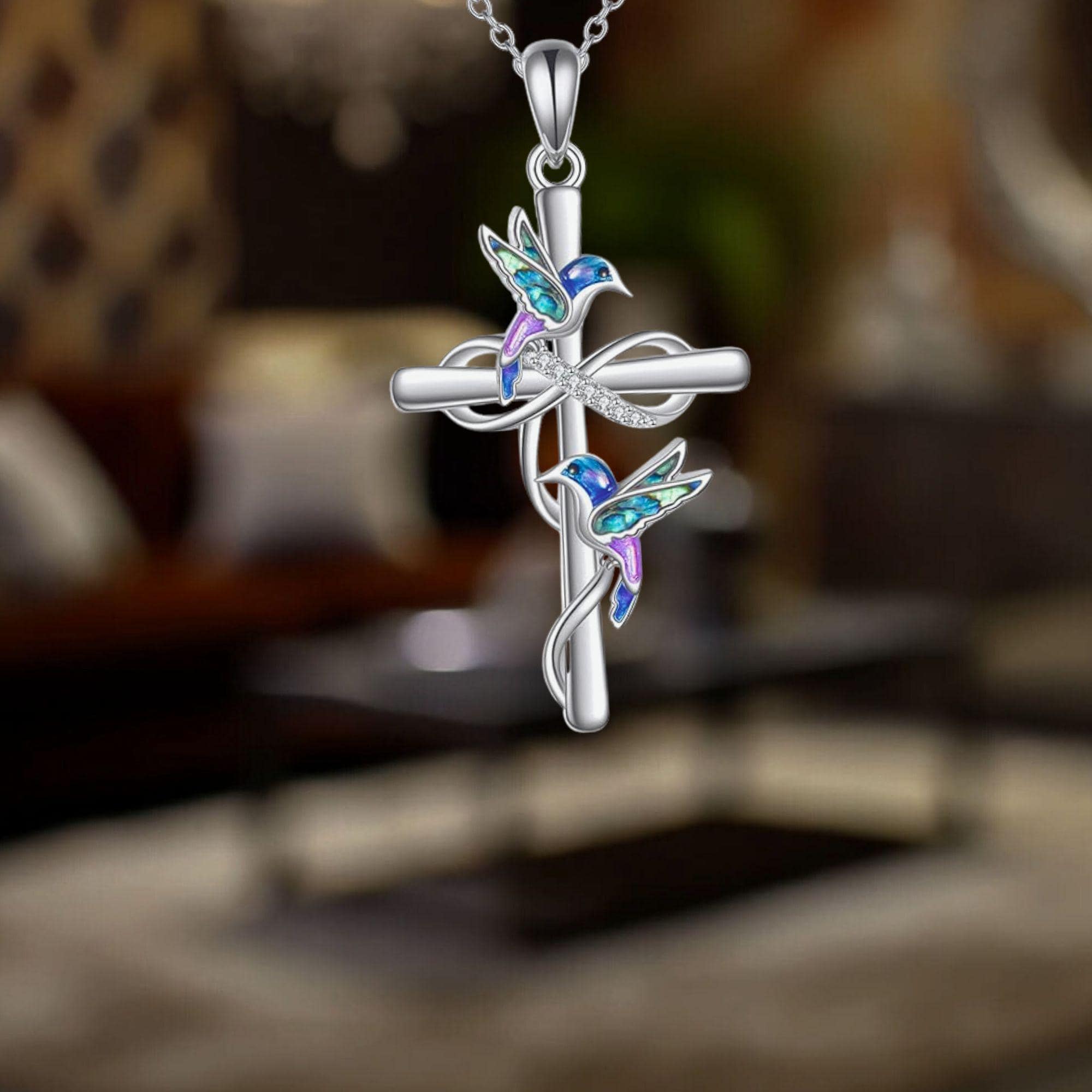 SVODEA Hummingbird Necklace for Women 925 Sterling Silver
