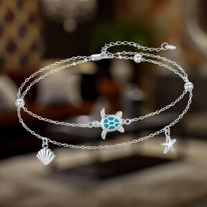 Sea Turtle Chain Bracelet For Women 925 Sterling Silver Turtle Bracelet Jewelry Gifts for Women