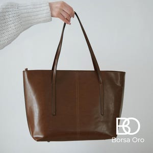 Handmade leather bag, leather shoulder bag for women, gift idea for her, leather shoulder bag, genuine leather bag - DARK BROWN