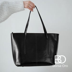 Handmade leather bag, leather shoulder bag for women, gift idea for her, leather shoulder bag, genuine leather bag - BLACK
