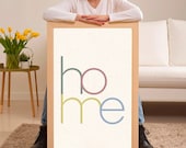 Home, Art mural imprimable, décoration murale contemporaine typographique moderne qui du caractère et de l’élégance à votre maison