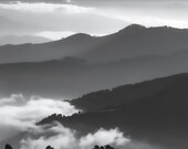 Brume, Photographie artistique en noir et blanc capturant la solitude et le mystère pour décoration murale, art contemporain