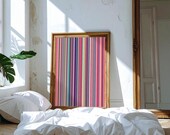 Linear, Art mural imprimable, décoration murale abstraite, lignes, formes, coloré, art abstrait, affiche, poster