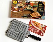 Vintage 1970s Waffle Iron, Nordic Ware Belgian Waffler VGC, Heavy Aluminum Stove Top Waffle Maker