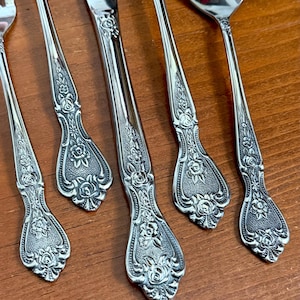 UNUSED Vintage Normandy Stainless Flatware CHOOSE - Ornate Floral Pattern - Made In Japan