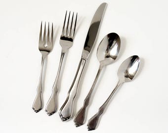 Vintage 1960s Oneida Capri Stainless Steel Flatware Replacement Pieces, Also Named Duet or Trinity