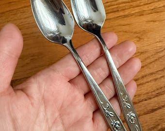 Vintage 1960s Oneida Community My Rose Stainless Flatware