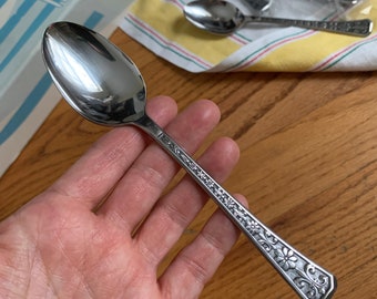 Vintage 1970s Interpur Florenz Stainless Japan TEASPOON NOS