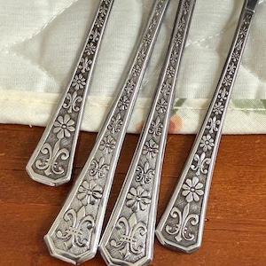 Vintage 1970s Interpur Florenz Stainless Flatware - Eight Petal Flower Pattern, Made in Japan CHOOSE