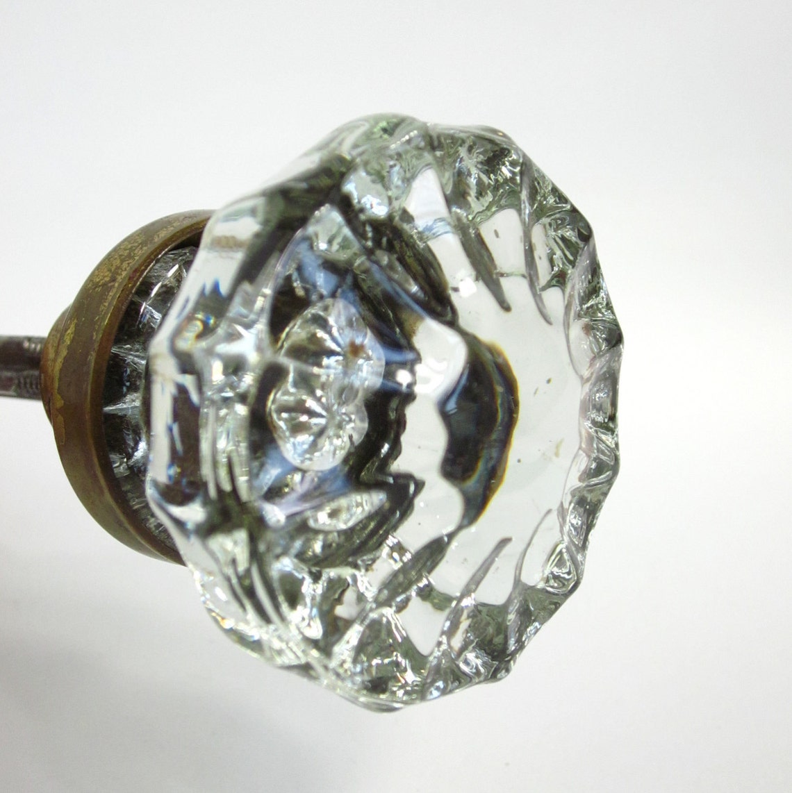 Antique Glass Door Knob Set Etsy