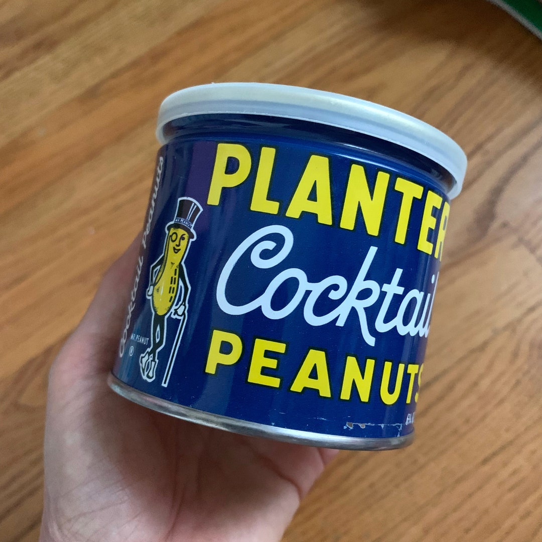 Vintage 1960s Planters Cocktail Peanuts Tin W/ Lid VGC Etsy