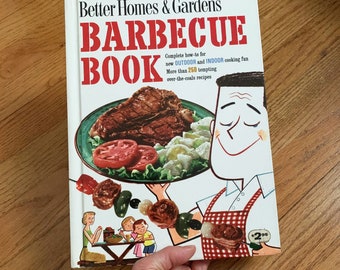 Better Homes Gardens Barbecue Book 1959 Hc VGC, Vintage 1950s Cookbook, Camping Backyard Grilling Cookbook