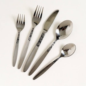 Vintage 60s Amefa Tulip Time Stainless Flatware: Mid-Century Floral Tableware CHOOSE Like-New