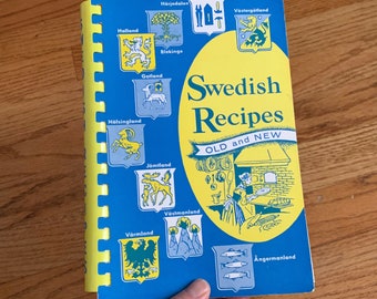 Vintage 1970s Cookbook, Swedish Recipes Old and New Cookbook 1972 VGC Members of American Daughters of Sweden