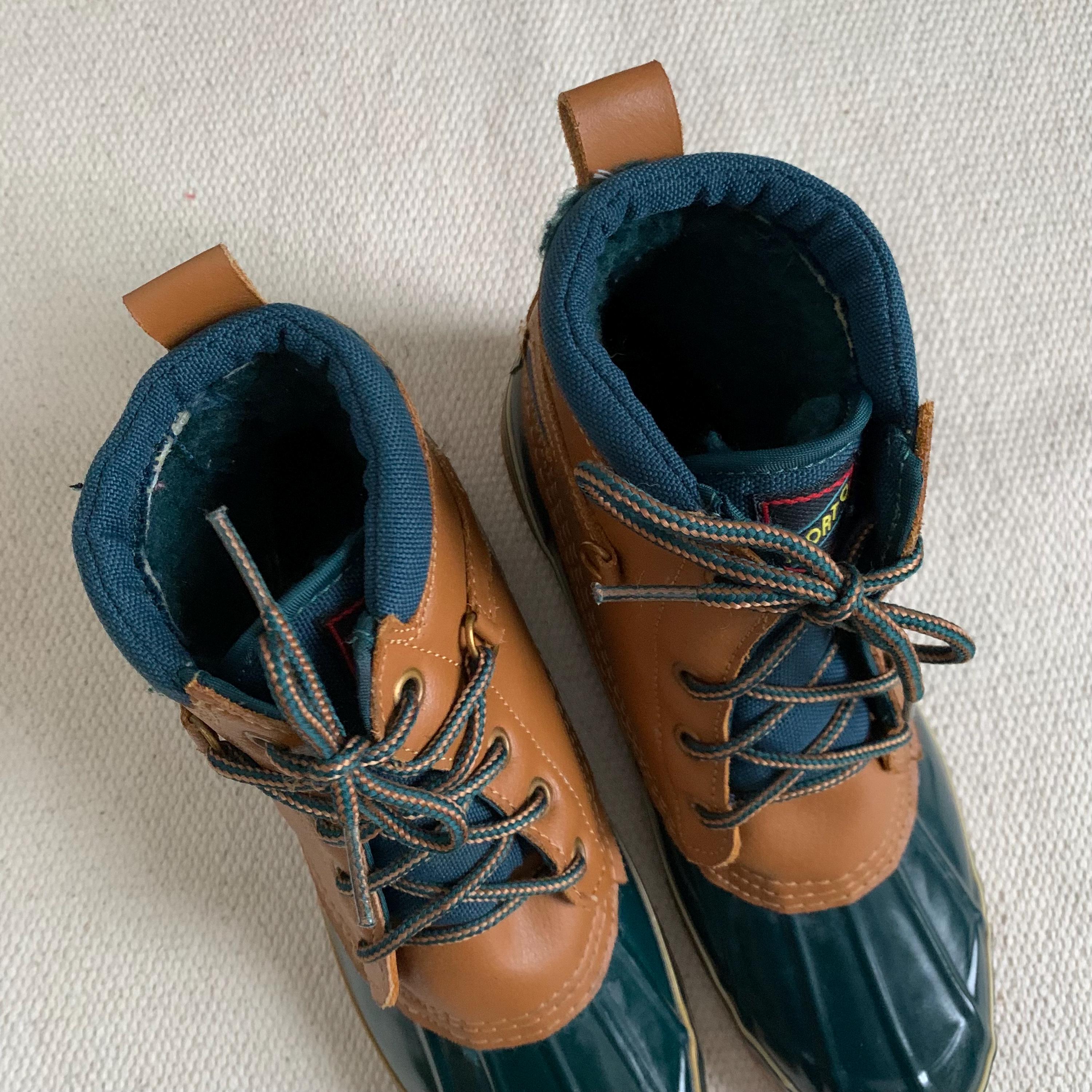 90s Vintage Sporto Rain Boot: Green and Brown 1990s Rain Boots - Etsy main image 3