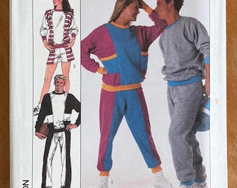 80s Adult/Teen Sweatsuit Sewing Pattern - Simplicity 8959 (chest 38-40 or 42-44")