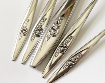 Vintage 1960s Oneida Lasting Rose Stainless Flatware and Serving Pieces SOLD SEPARATELY