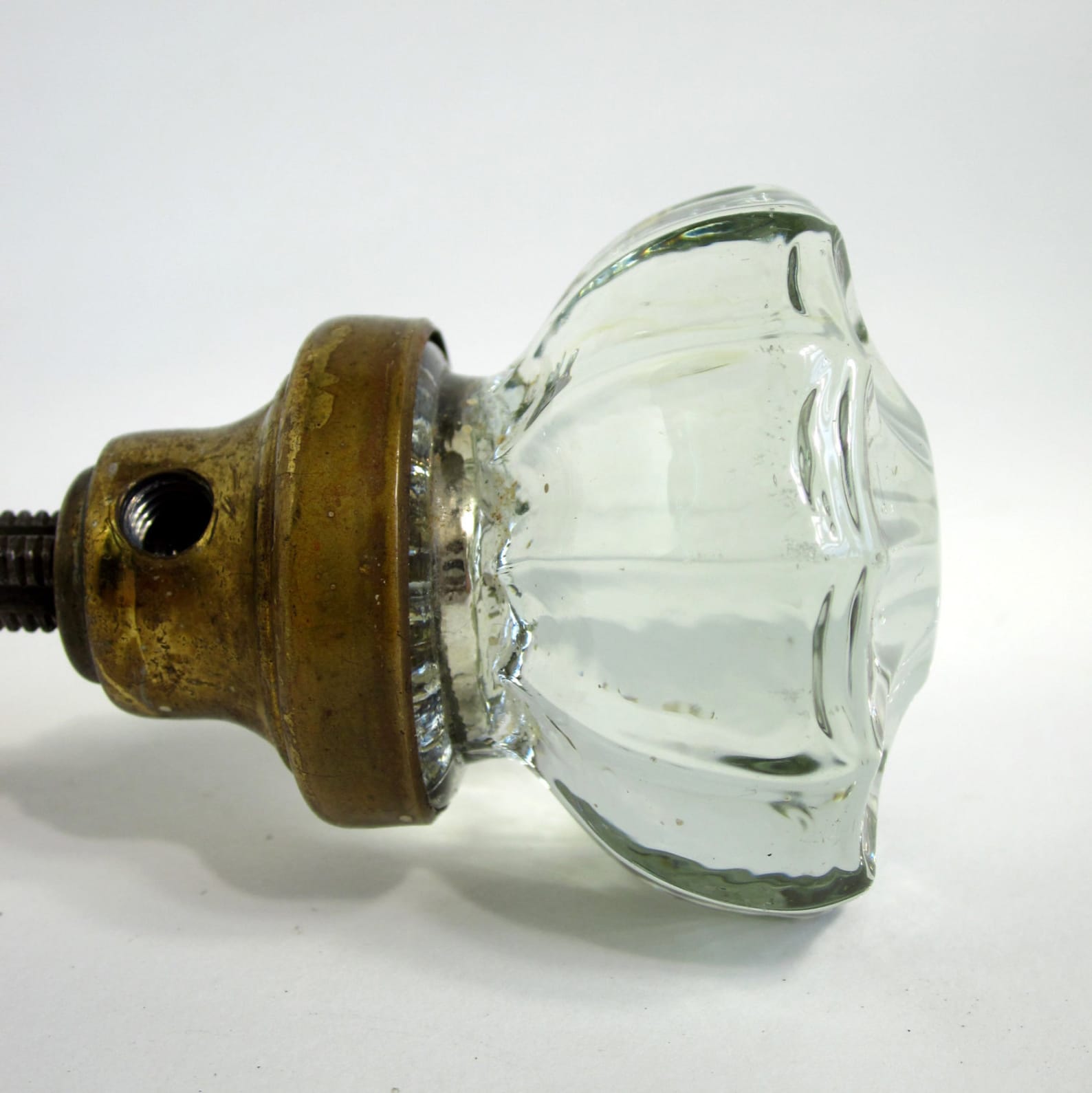 Antique Glass Door Knob Set Etsy