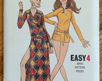 Womens Maxi Dress or Mini Dress and Briefs b36" Butterick 5821 FF, Vintage 1970s Sewing Pattern