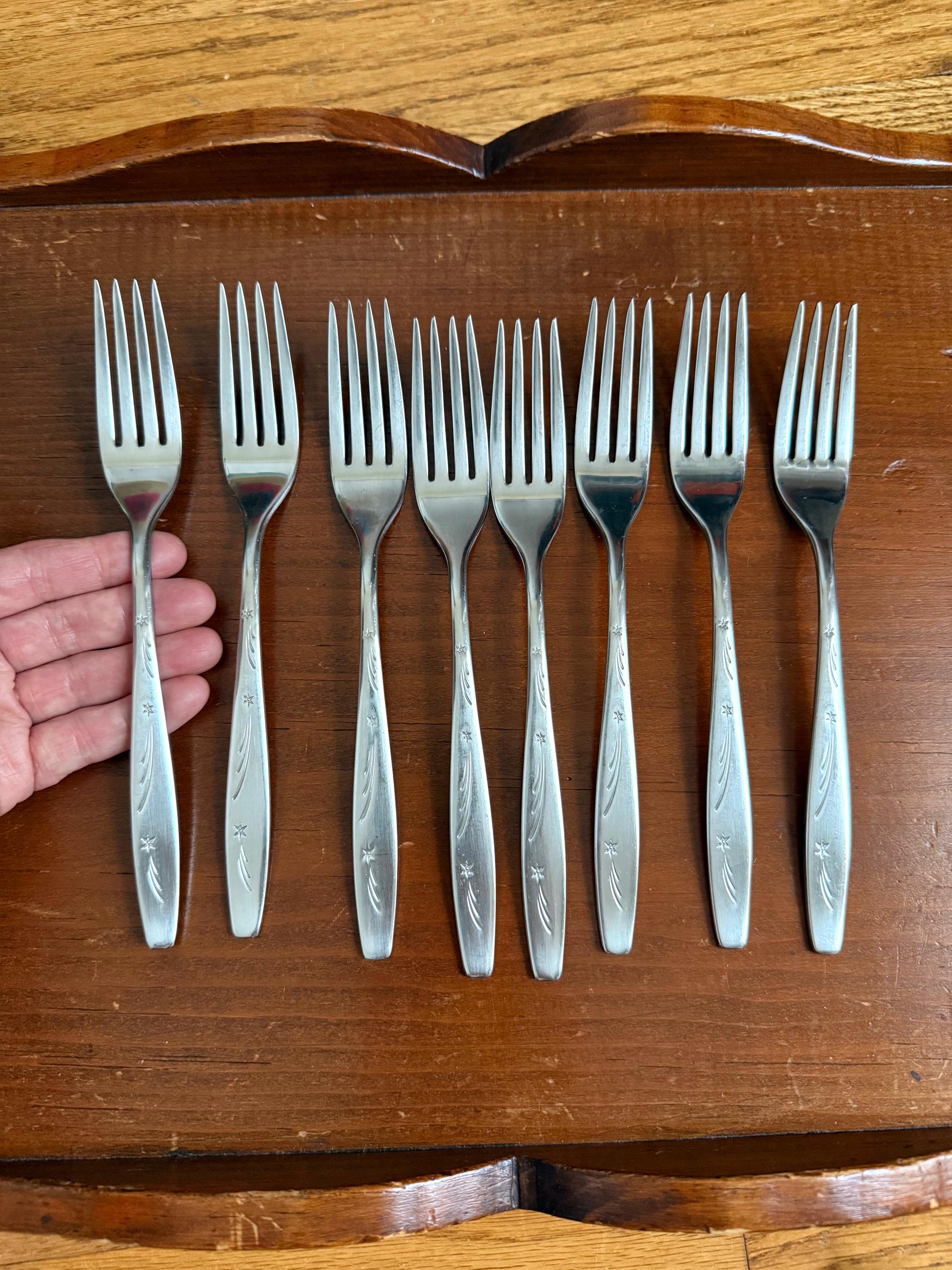 Vintage 50s International Silver Tonight Stainless Flatware