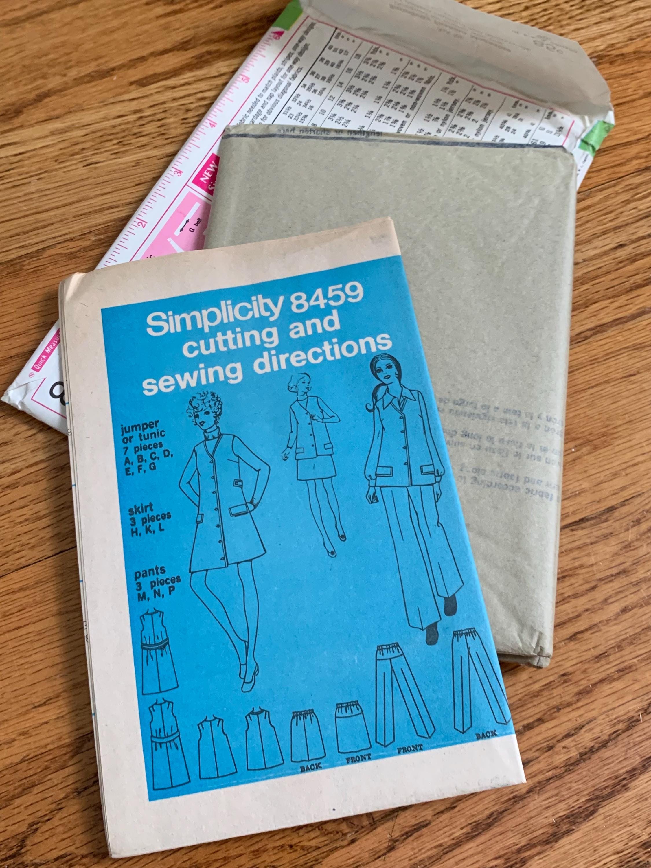 Simplicity Pattern 8459 Vintage 1960s Maternity Jumper, Tunic, Skirt, Pants Sewing Pattern ...