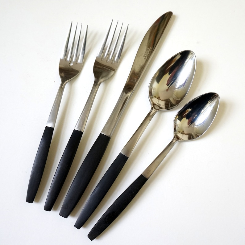 Mid Century Flatware Kingston Flatware Stainless Steel and Etsy