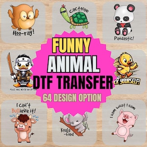 Funny Animals DTF Transfers, Retro Animal Graphic, Funny Shirt Dtf Ready For Press, Sarcastic Animal Lovers Dtf, Sublimation Design