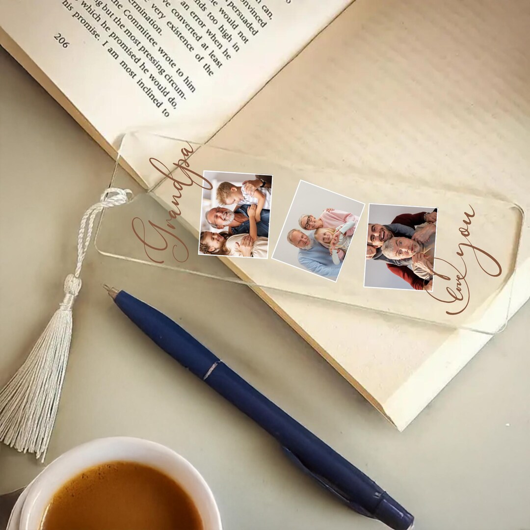 Custom Acrylic Grandma Booth Photo Bookmark, Personalized Book Reader ...