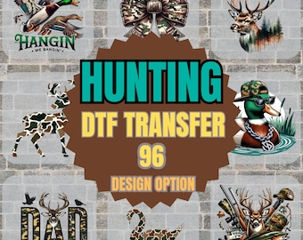 Hunting Coquette Bow Shirt Dtf Transfer Ready to Press, Hunting Dtf Iron On Transfer, Camo Duck, Dog, Deer, Dad, Hunt Lover Gift