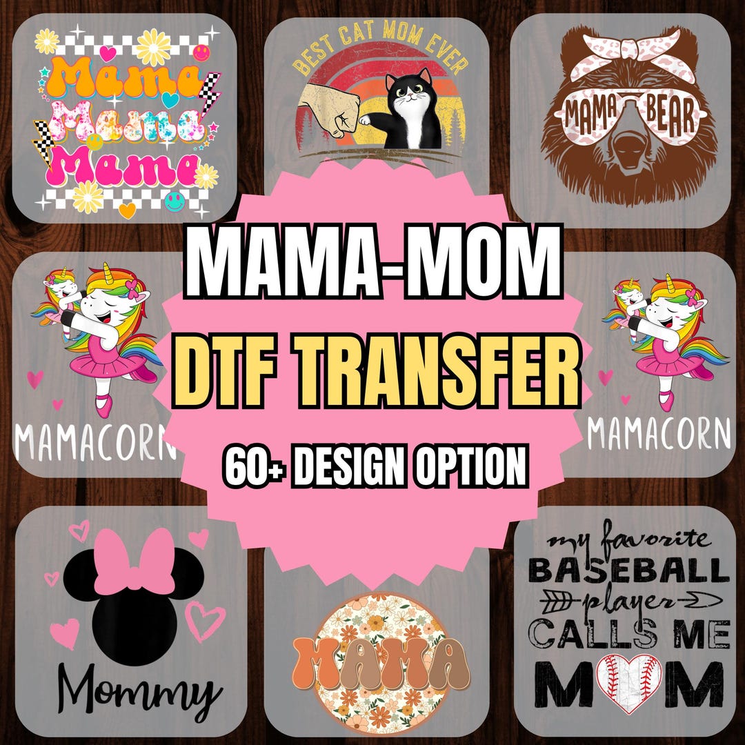 Floral Mother's Day DTF Transfer, Mom Ready to Press, Disney Mama Gift ...
