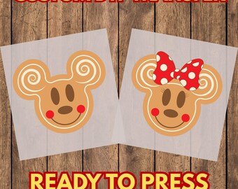 Gingerbread Mouse DTF Transfer, Holiday Cookie Iron On, Christmas Character Heat Press Print for Shirts