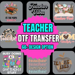 Teacher Shirt Ready For Press, Teacher Gifts Personalized, Teacher Appreciation Gifts, Teacher Wildflowers Dtf, Teacher Life Heat Press