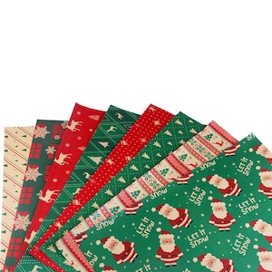150 Carta da regalo natalizia Carta da regalo festiva per regali, fazzoletti e fiocchi ecologici, perfetti per decorazioni di regali